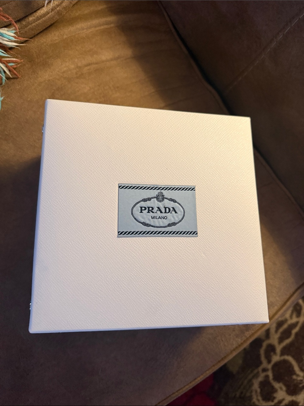 Prada Black and White Checkered Ornament
